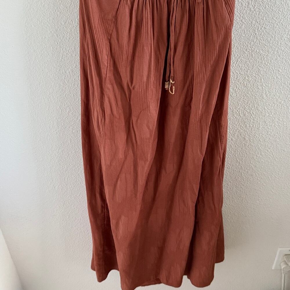Free People Boho Elegant Rust Brown Dress Medium - Picture 6 of 7